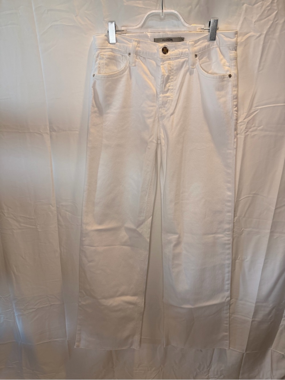 Hudson Jeans White Straight-Leg Women's Denim